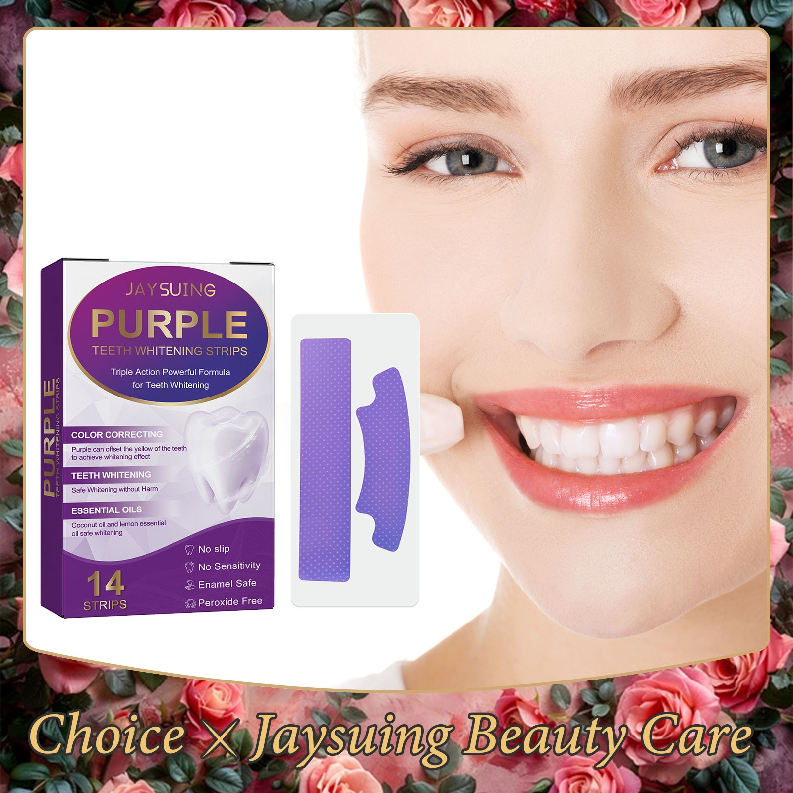 Teeth Whitening Kit - 14pcs/box Teeth Bleaching Strip Purple Dental