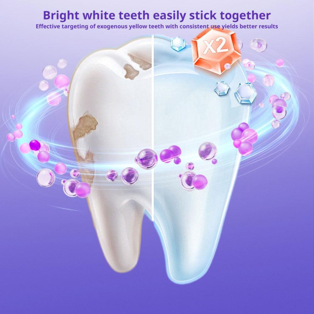 42Pairs V34 Purple Teeth White - Teeth Whitening Strips Crest 评论和价格