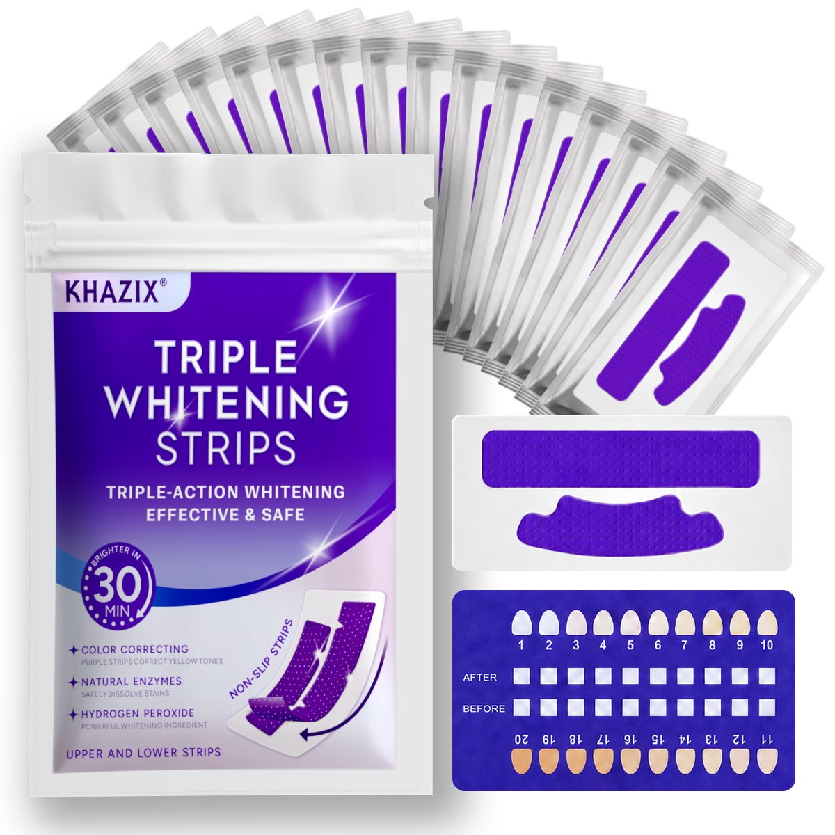 7 pairs Teeth Whitening Strips - Teeth Whitening Strips Crest 评论和价格