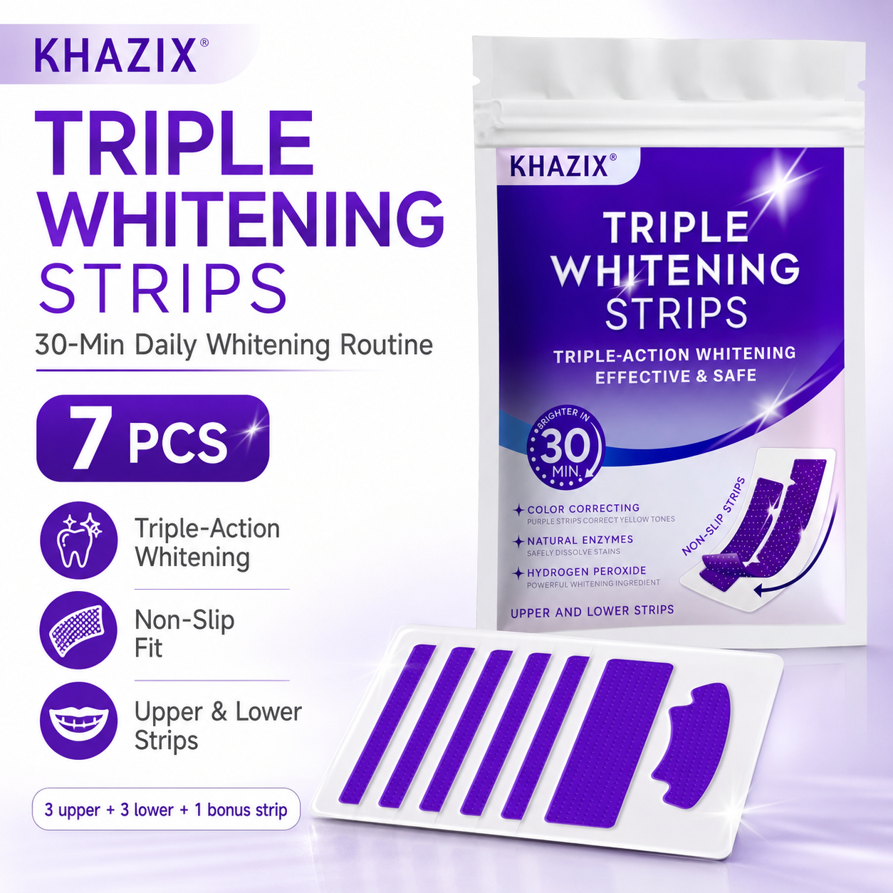 7 pairs Teeth Whitening Strips - Teeth Whitening Strips Crest 评论和价格