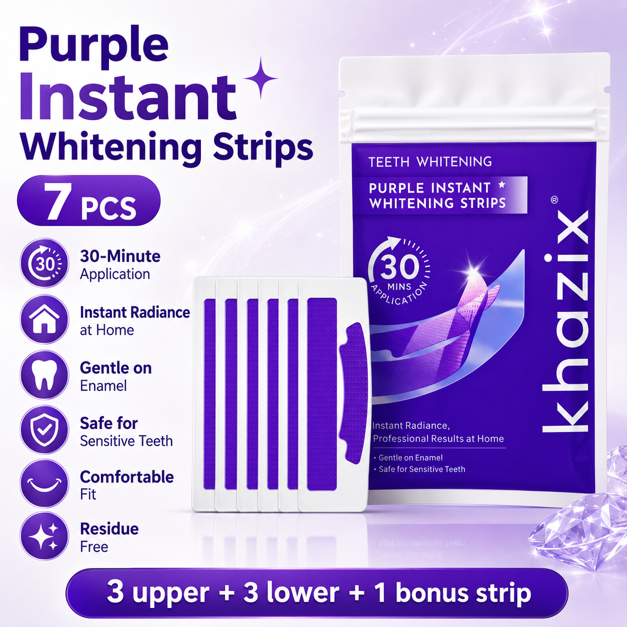 7 pairs Teeth Whitening Strips - Teeth Whitening Strips Crest 评论和价格