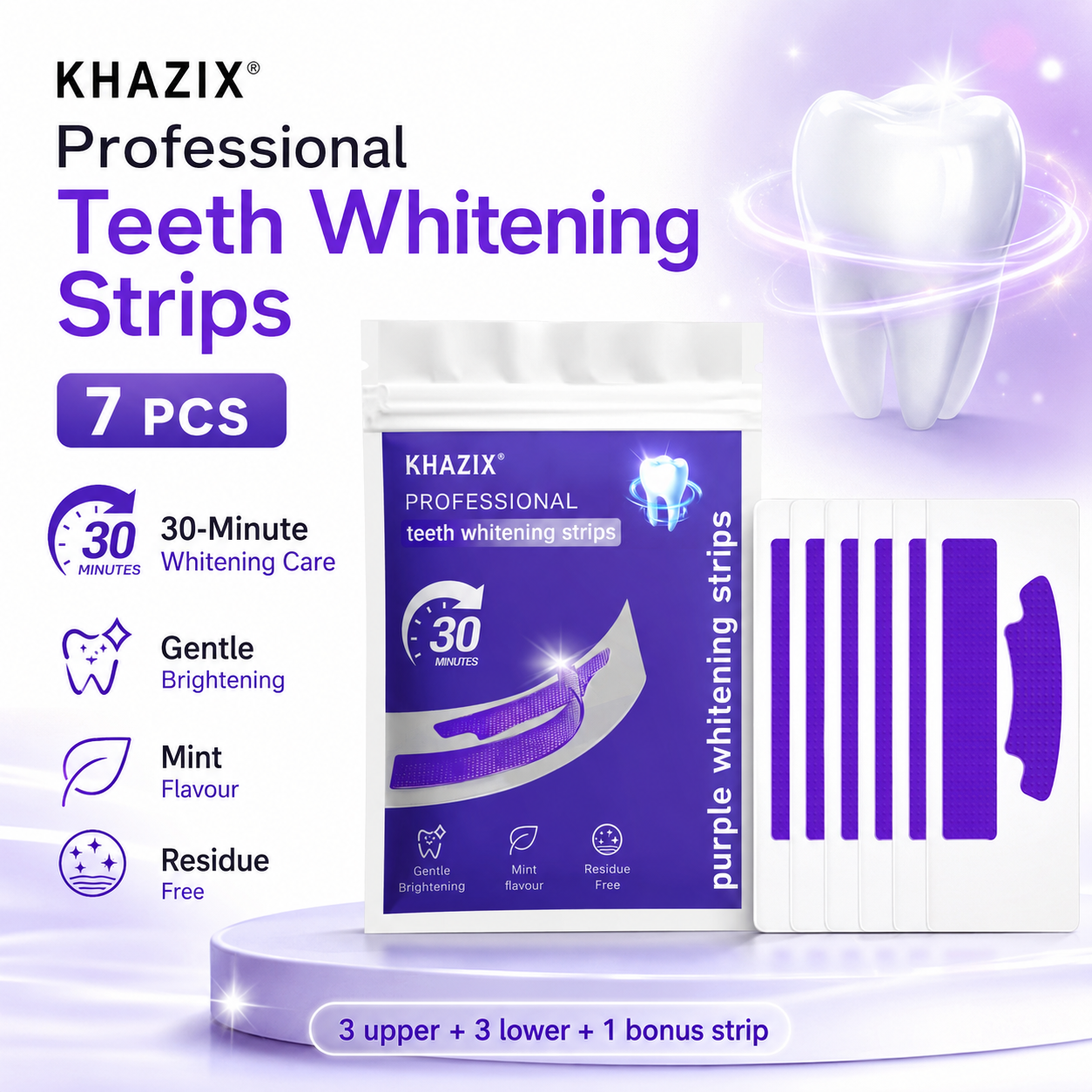 7 pairs Teeth Whitening Strips - Teeth Whitening Strips Crest 评论和价格