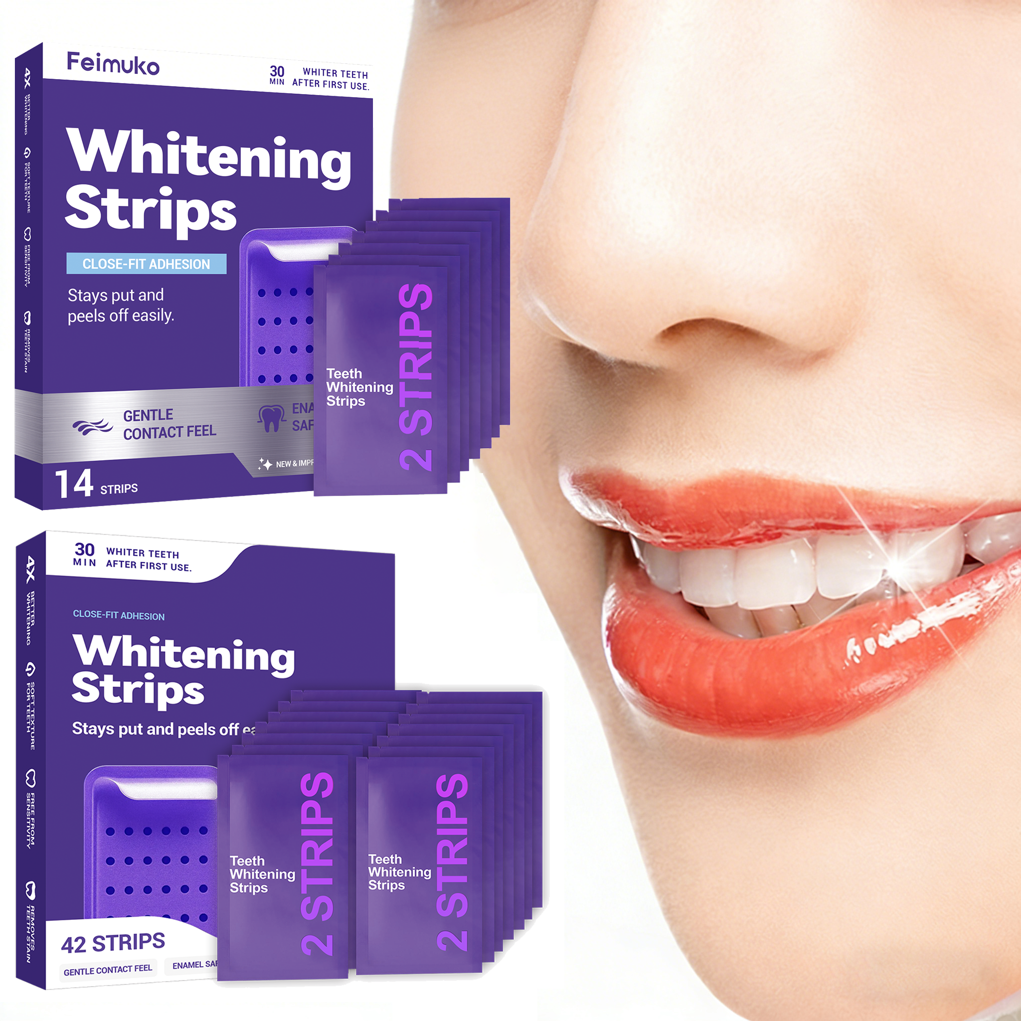 Purple Teeth Whitening Strips  - Teeth Whitening Strips Crest 评论和价格