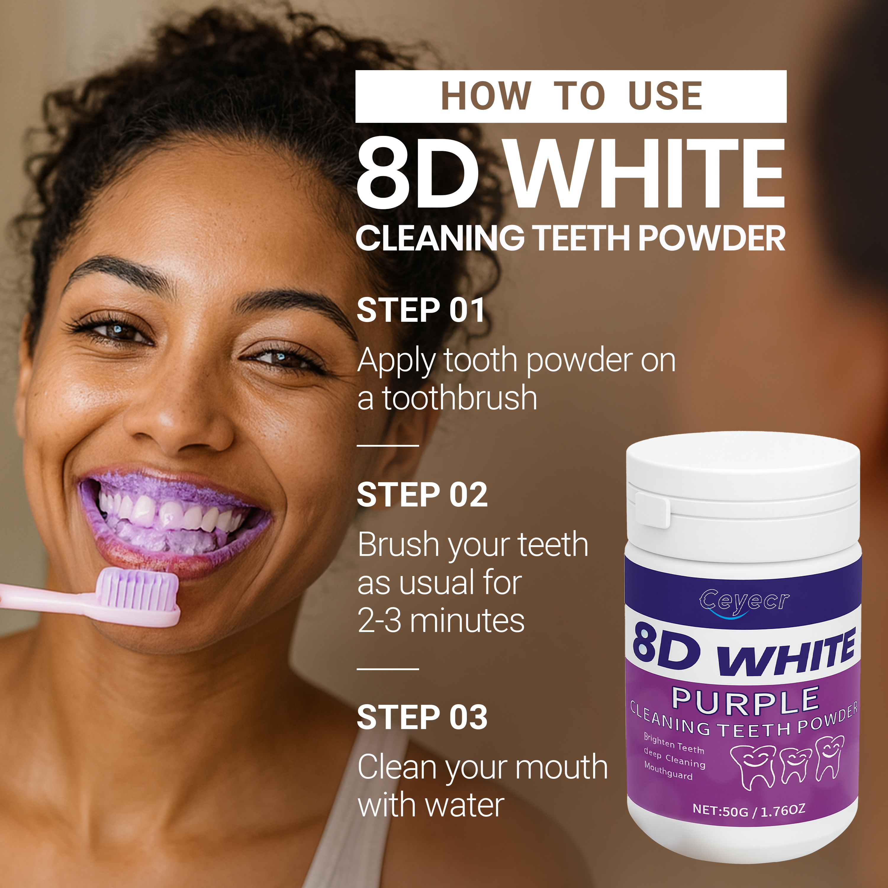 8D white Teeth Whitening Powde - Teeth Whitening China 评论和价格