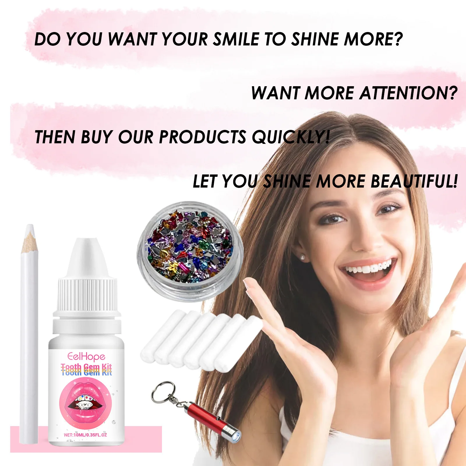 Tooth Jewelry Kit DIY Clear Pr - Teeth Whitening Usa 评论和价格