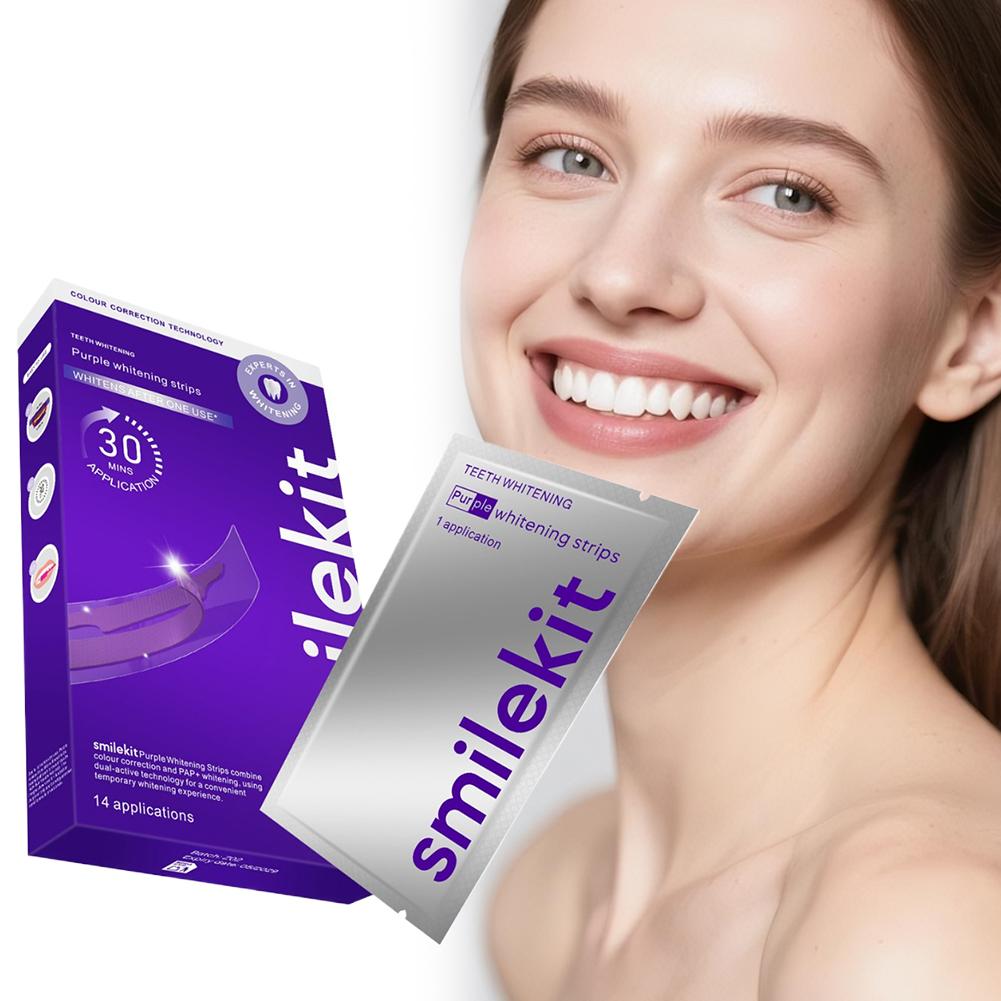42Pairs Purple Teeth Whitening - Teeth Whitening Strips Crest 评论和价格