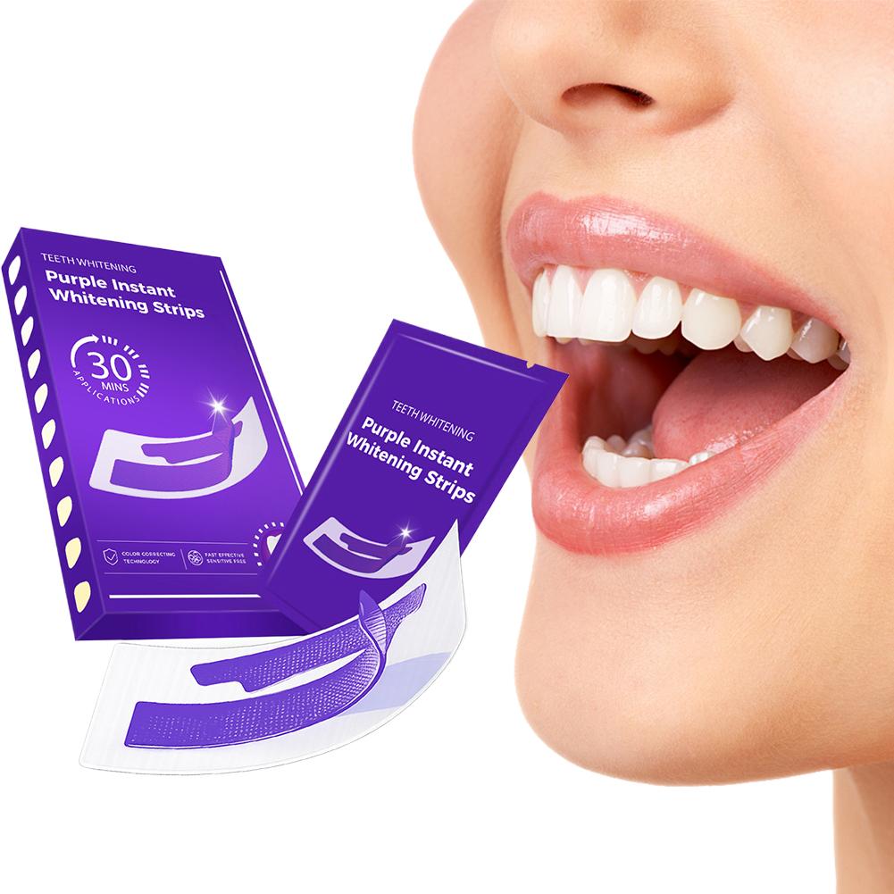 42Pairs Purple Teeth Whitening - Teeth Whitening Strips Crest 评论和价格