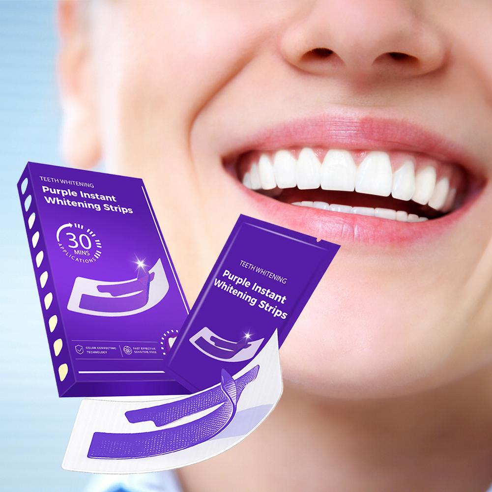 42Pairs Purple Teeth Whitening - Teeth Whitening Strips Crest 评论和价格