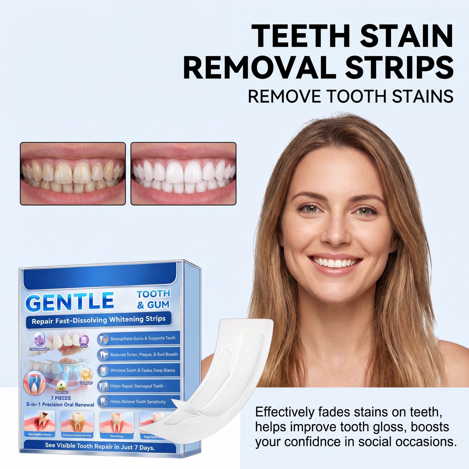 Gentle Tooth & Gum Whitening S - Teeth Whitening Strips Crest 评论和价格