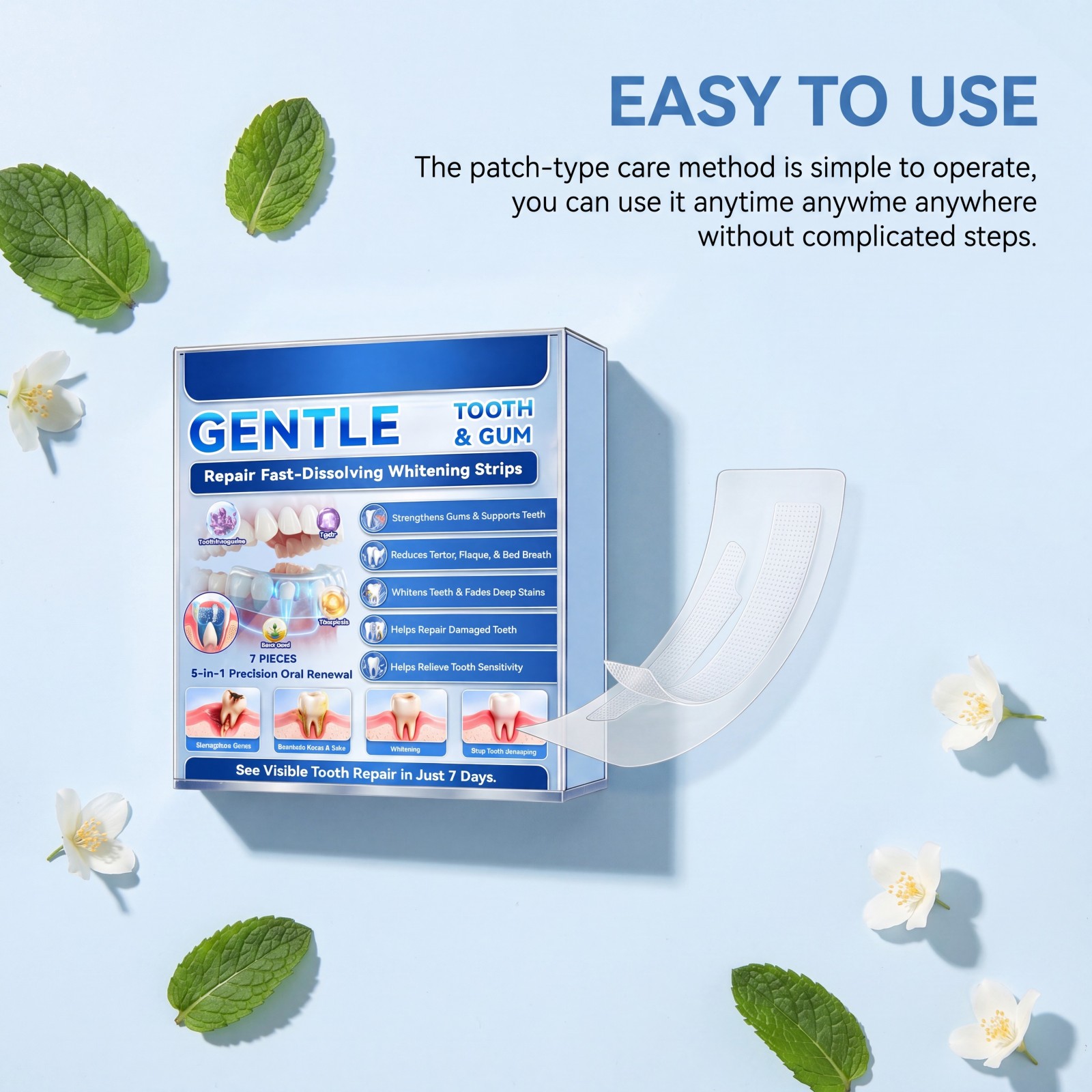 Gentle Tooth & Gum Whitening S - Teeth Whitening Strips Crest 评论和价格