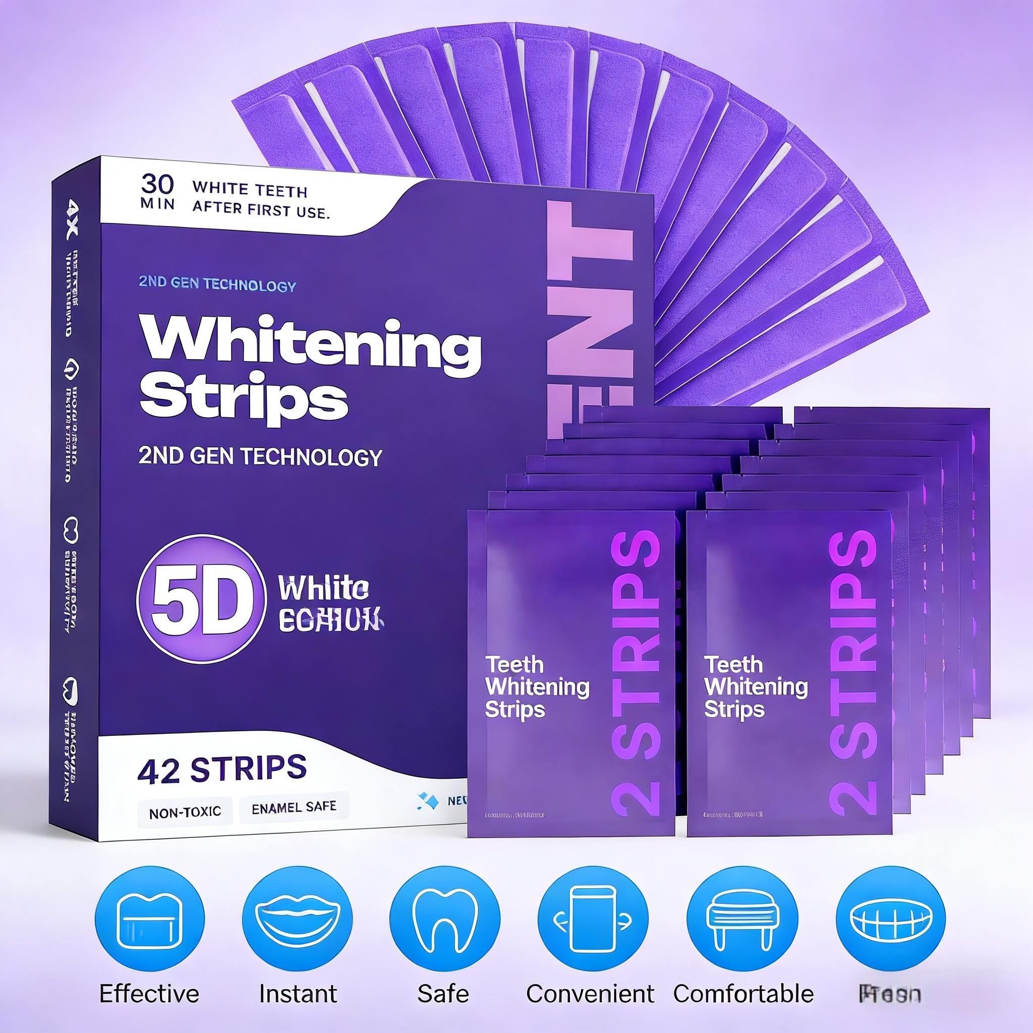 Purple Formula Teeth Whitening - Teeth Whitening Strips Crest 评论和价格