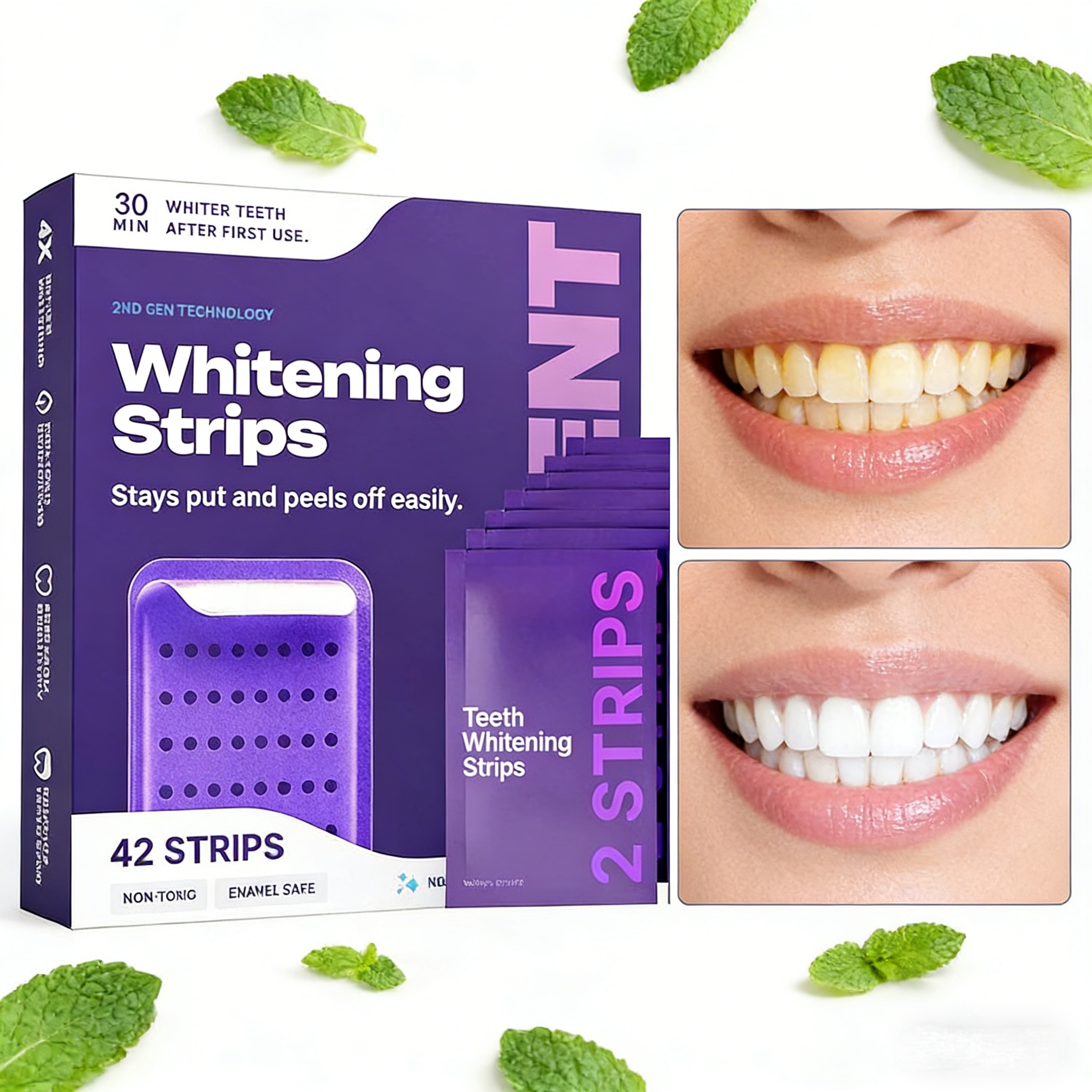 Purple Formula Teeth Whitening - Teeth Whitening Strips Crest 评论和价格