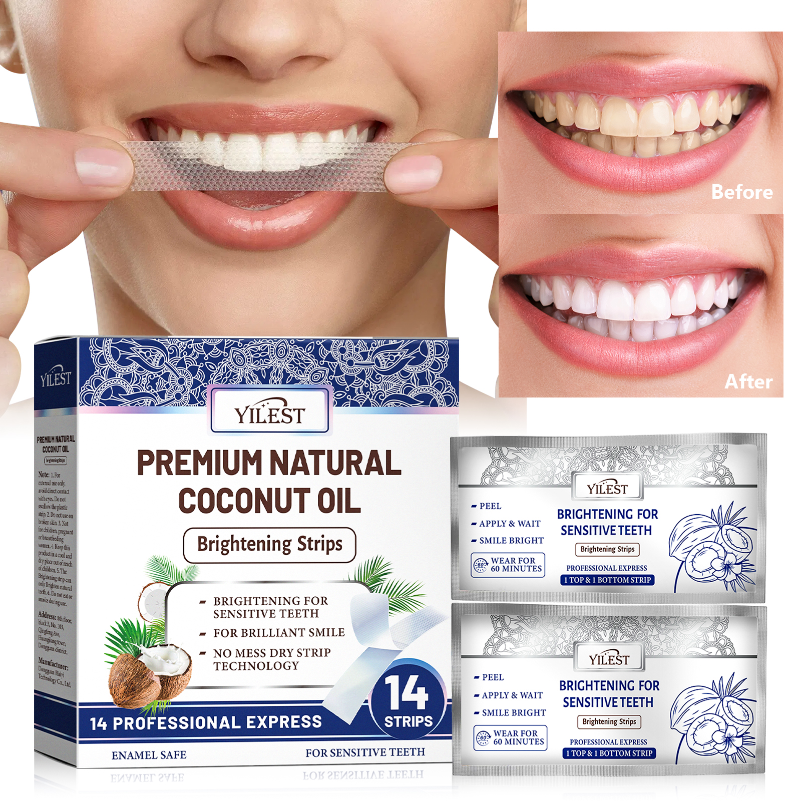 Teeth Whitening Strips 14pcs C - Teeth Whitening Strips Crest 评论和价格